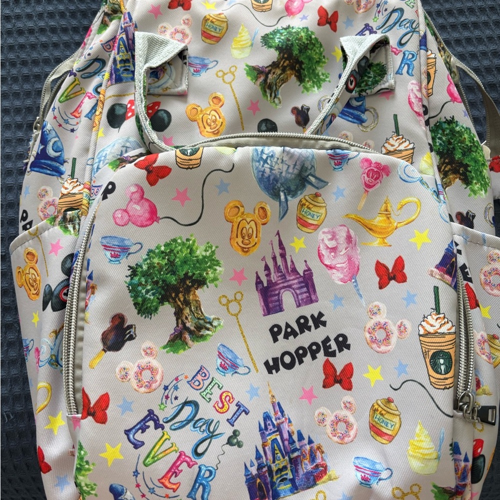 Colorful Park-Themed Backpack